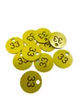 TAGS FOR TOOL CONTROL, YELLOW-BLACK POLLETT SATIN GUL/SORT Ø21 x1,6MM