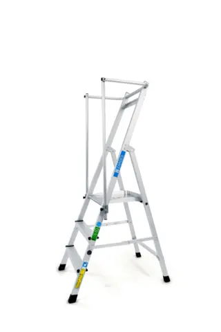 TRAPP 3 TRINN ZAP Z300 ZARGES H 0.74, 2 trinn + plattform, Zarges