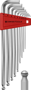 SEKSKANTN&#216;KKEL SETT KULE 9STK SWISS 1,5-10Mm L-N&#248;kler og Holder PB Swiss