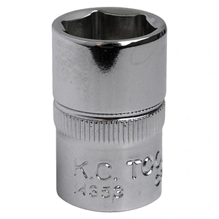 PIPE 3/8" SEKSKANT 13MM POLERT Forniklet, forkrommet, polert KC Tools 