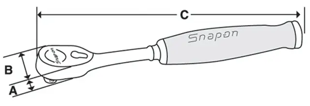 SKRALLE 1/2" DUAL 80® LANG GUMMIGREP SH80A - Snapon 