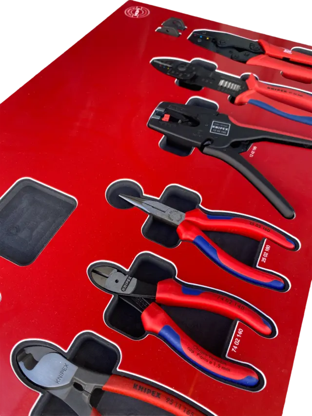 TANGSETT TK6DE FOR EL.VOGN 6 stk elektrotenger, Knipex 