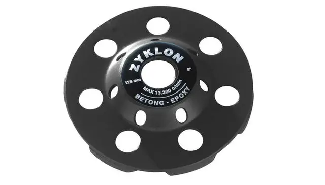 SLIPEKOPP BUMERANG 125MM GROV Diamant Slipekopp Zyklon 