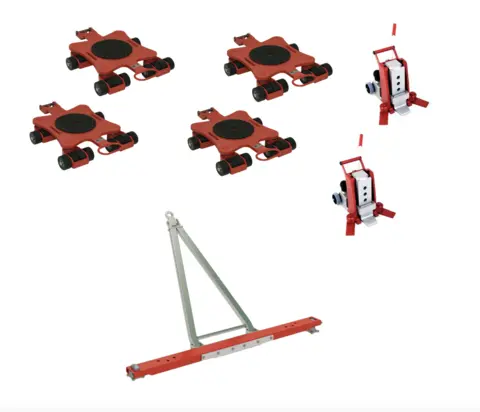 TRANSPORT HJUL L&#216;SNING LAVTB. FOR CONT. Roterbar, 18 Tonn (24T) 2 jekker, trekks